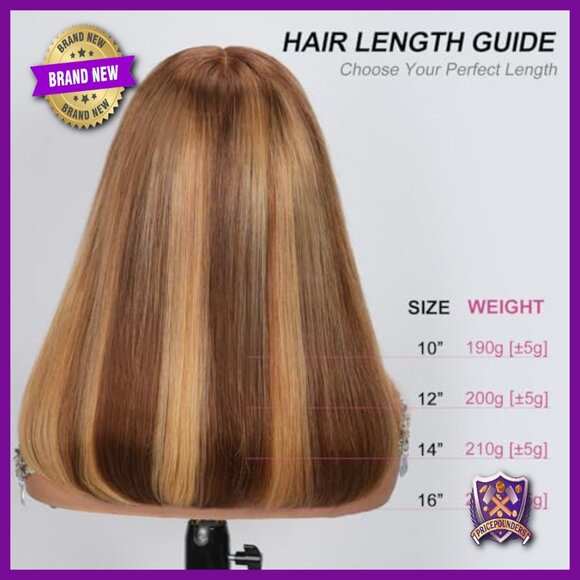 13x6 Full Lace Bob Wig 210% Density Brazilian Human Hair Glueless